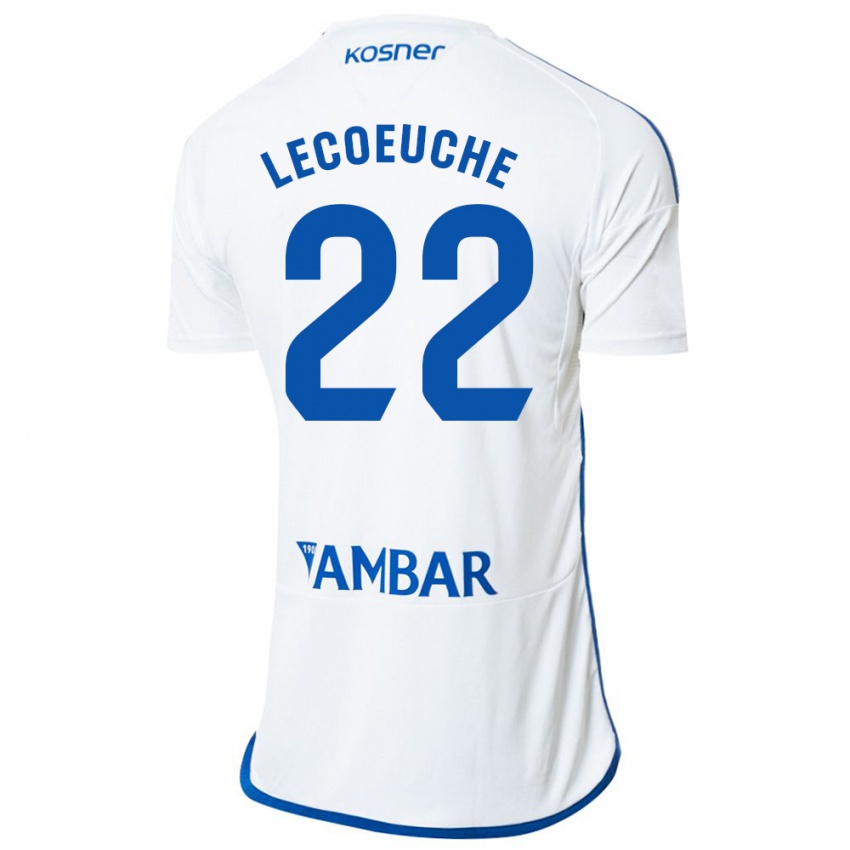 Dames Quentin Lecoeuche #22 Wit Thuisshirt Thuistenue 2023/24 T-Shirt