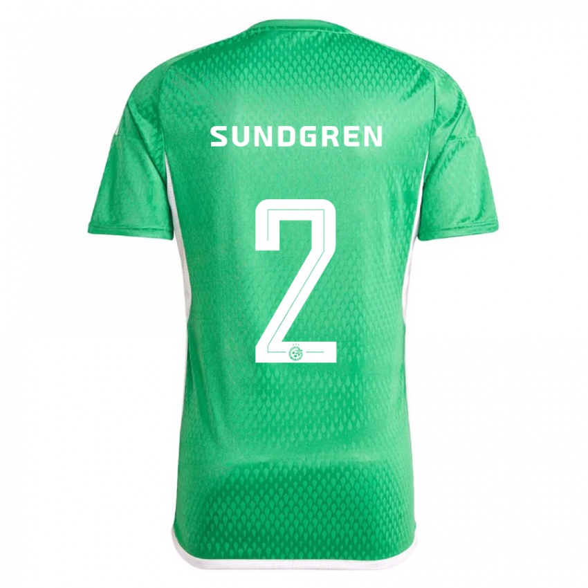 Dames Daniel Sundgren #2 Wit Blauw Thuisshirt Thuistenue 2023/24 T-Shirt