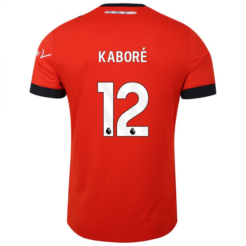 Dames Issa Kabore #12 Rood Thuisshirt Thuistenue 2023/24 T-Shirt
