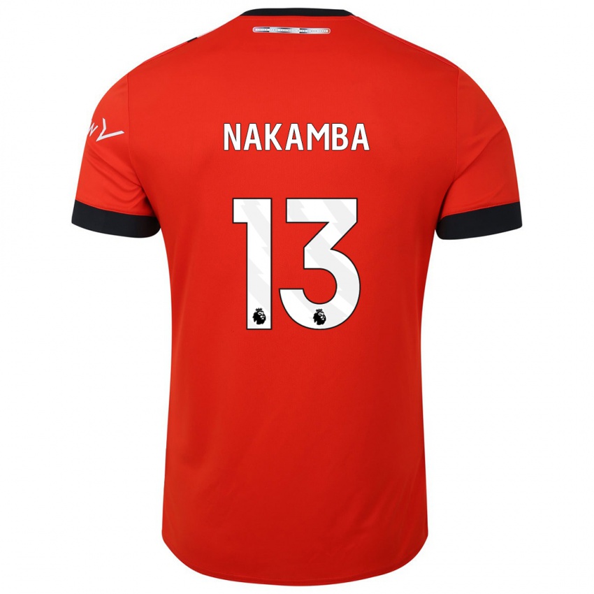 Dames Marvelous Nakamba #13 Rood Thuisshirt Thuistenue 2023/24 T-Shirt