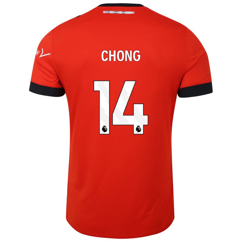 Dames Tahith Chong #14 Rood Thuisshirt Thuistenue 2023/24 T-Shirt