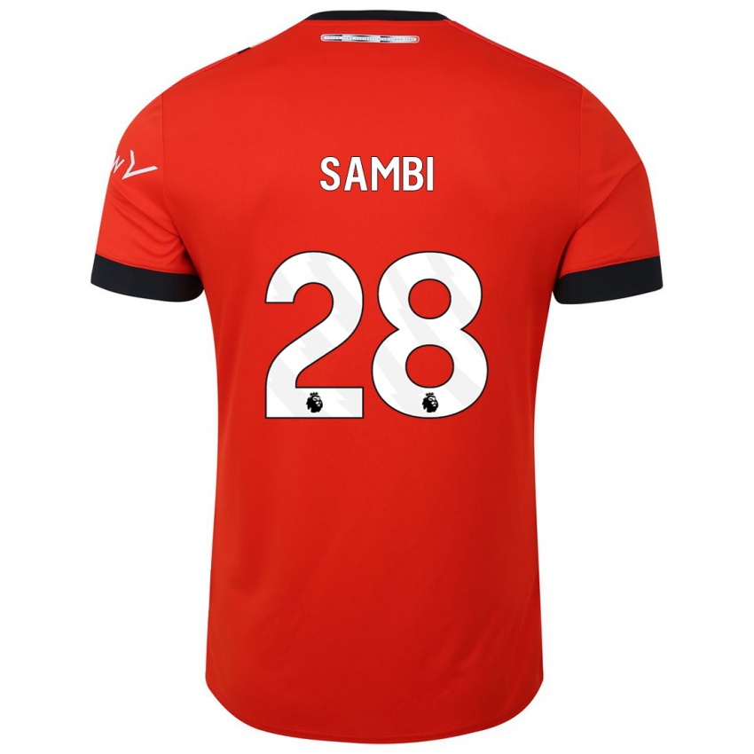 Dames Albert Sambi Lokonga #28 Rood Thuisshirt Thuistenue 2023/24 T-Shirt