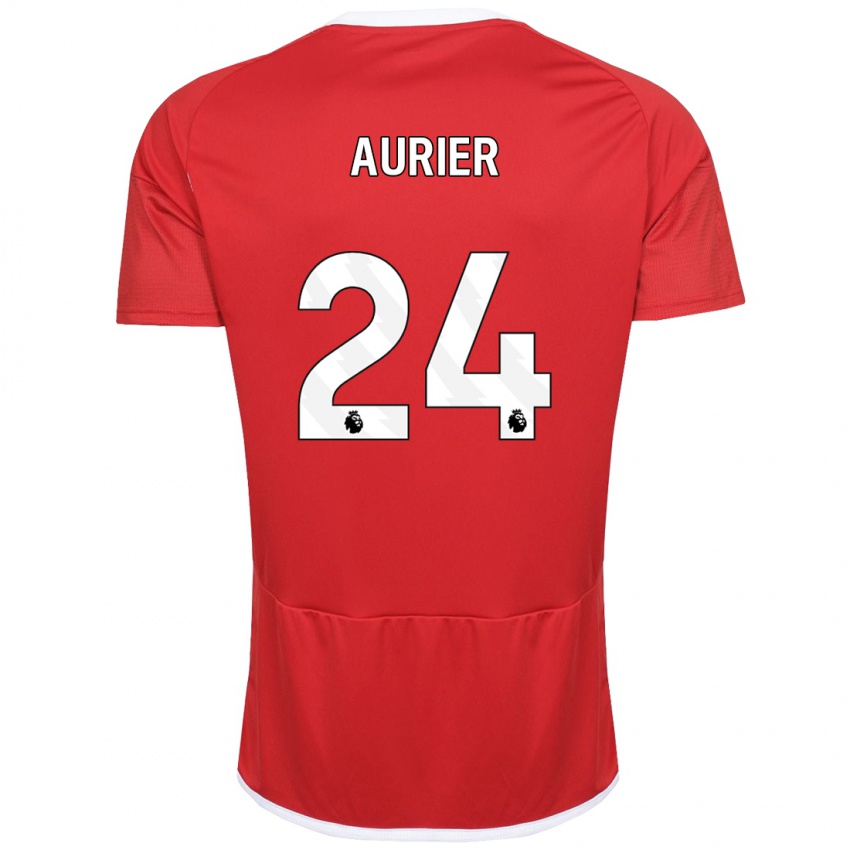 Dames Serge Aurier #24 Rood Thuisshirt Thuistenue 2023/24 T-Shirt