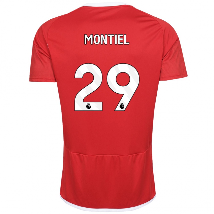 Dames Gonzalo Montiel #29 Rood Thuisshirt Thuistenue 2023/24 T-Shirt