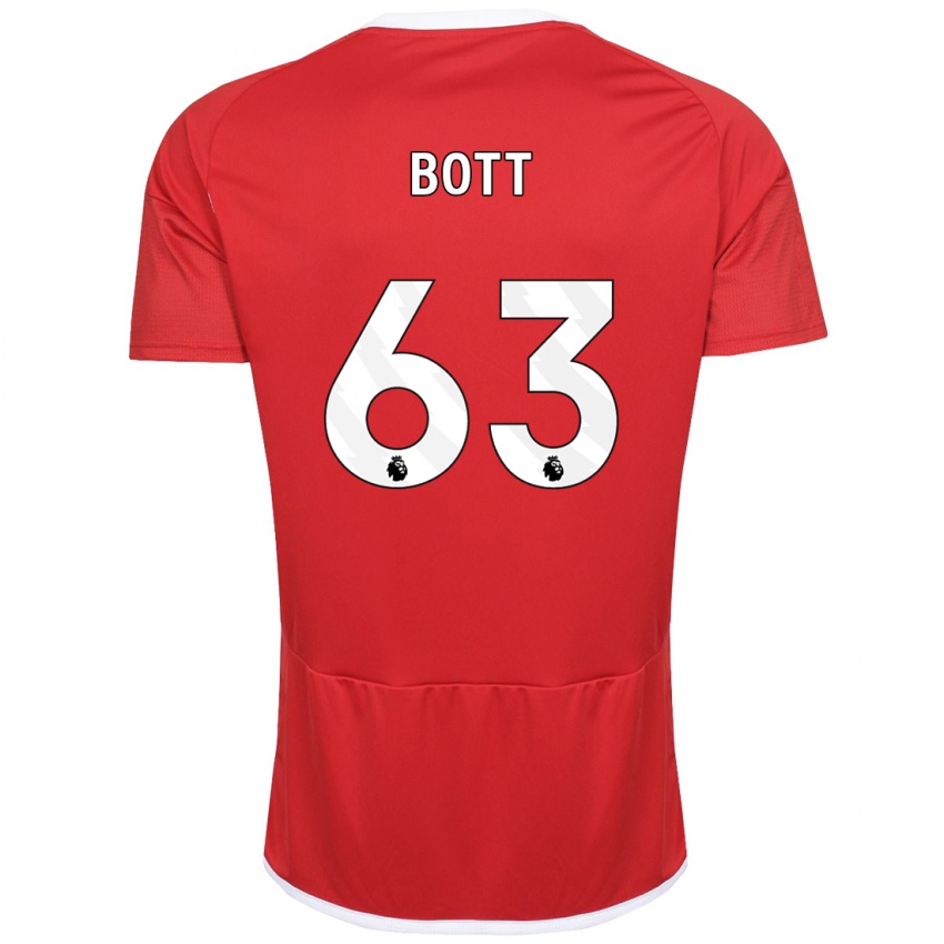 Dames Aaron Bott #63 Rood Thuisshirt Thuistenue 2023/24 T-Shirt