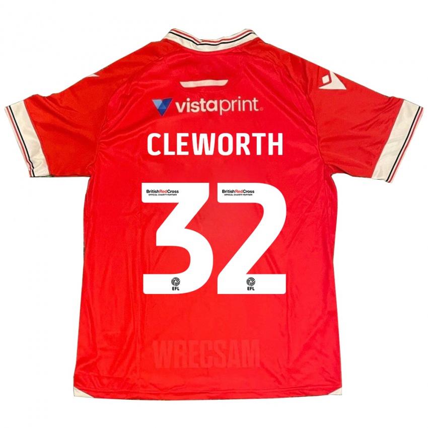 Dames Max Cleworth #32 Rood Thuisshirt Thuistenue 2023/24 T-Shirt