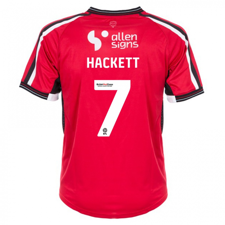 Dames Reeco Hackett #7 Rood Thuisshirt Thuistenue 2023/24 T-Shirt