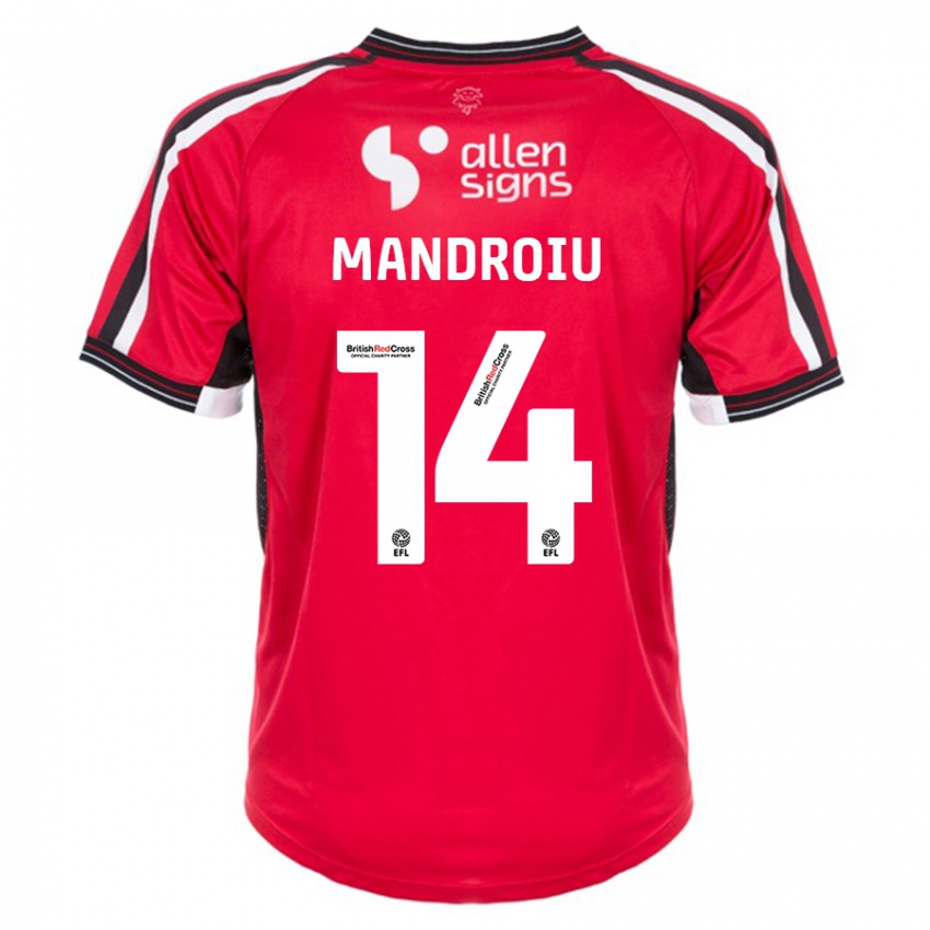 Dames Daniel Mandroiu #14 Rood Thuisshirt Thuistenue 2023/24 T-Shirt