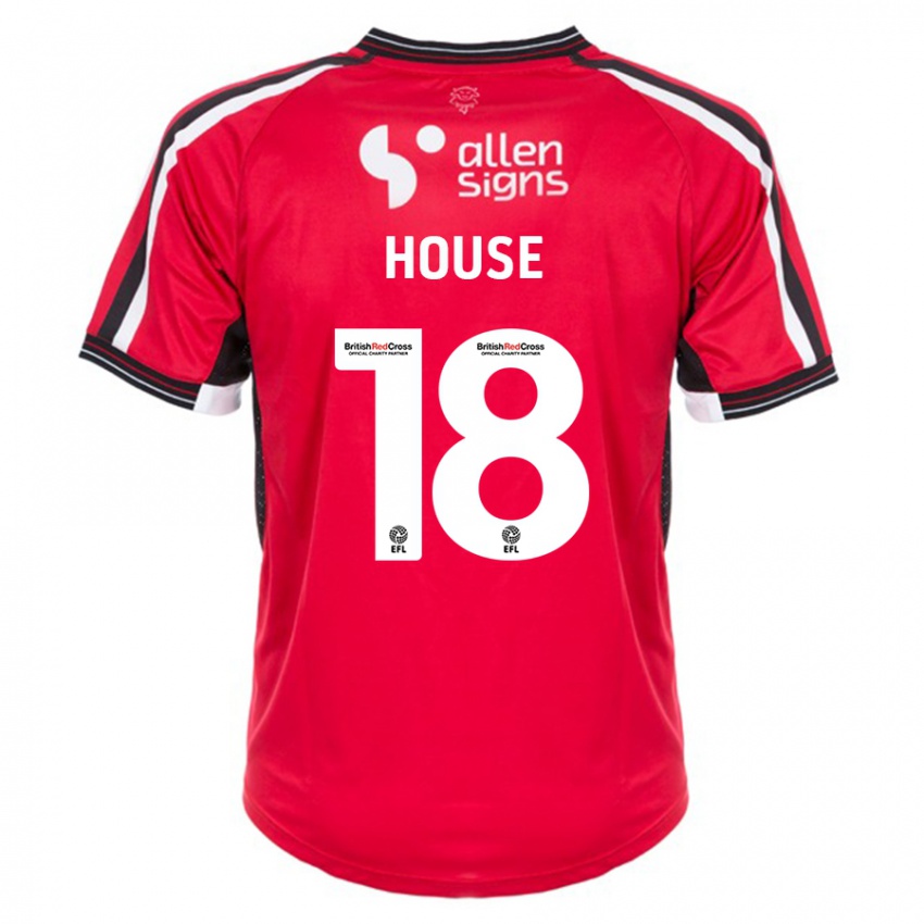 Dames Ben House #18 Rood Thuisshirt Thuistenue 2023/24 T-Shirt