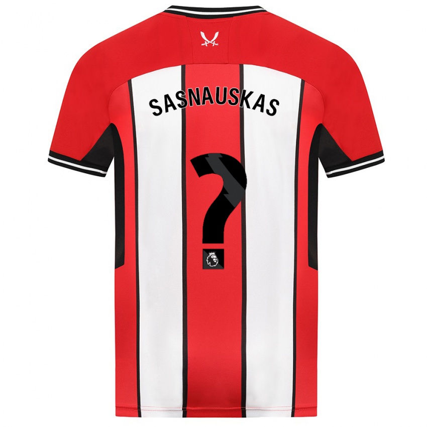 Dames Dovydas Sasnauskas #0 Rood Thuisshirt Thuistenue 2023/24 T-Shirt