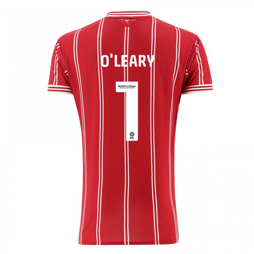 Dames Max O'leary #1 Rood Thuisshirt Thuistenue 2023/24 T-Shirt