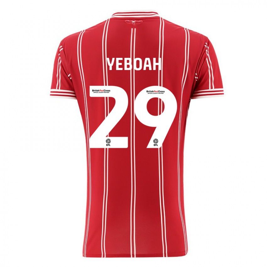 Dames Ephraim Yeboah #29 Rood Thuisshirt Thuistenue 2023/24 T-Shirt