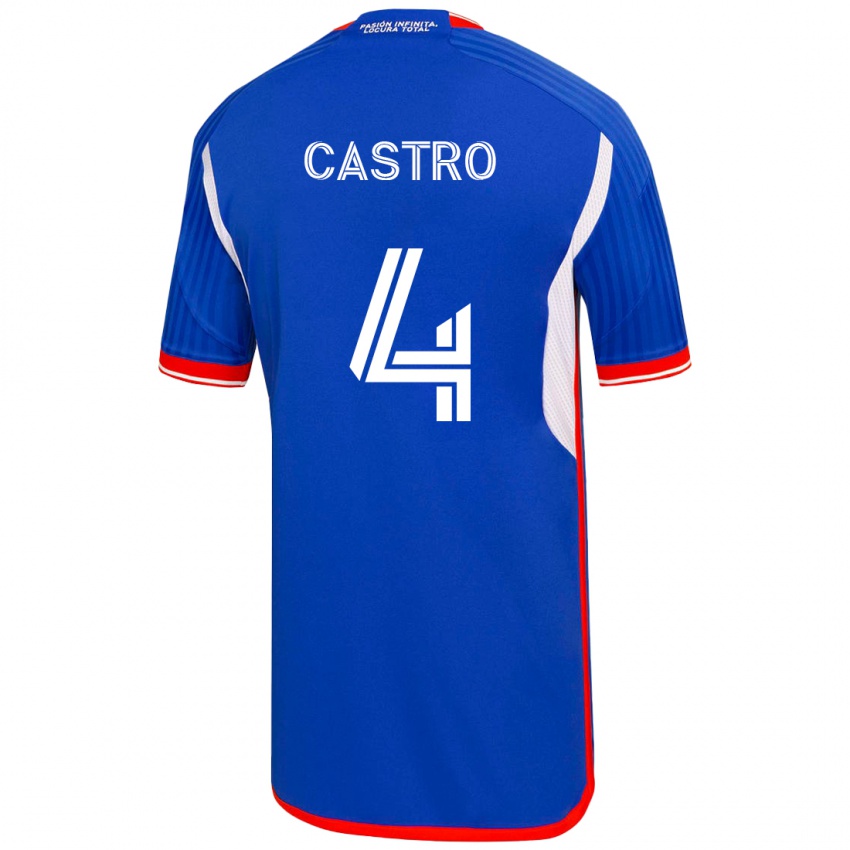 Dames José Ignacio Castro #4 Blauw Thuisshirt Thuistenue 2023/24 T-Shirt