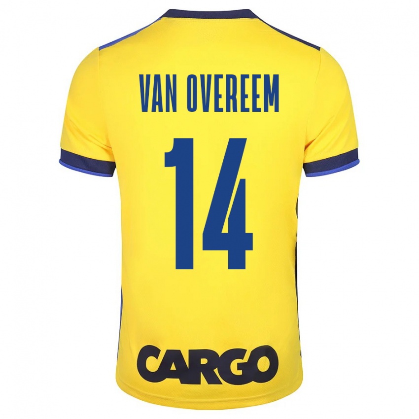 Dames Joris Van Overeem #14 Geel Thuisshirt Thuistenue 2023/24 T-Shirt