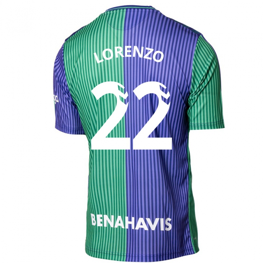 Dames Dani Lorenzo #22 Groen Blauw Uitshirt Uittenue 2023/24 T-Shirt