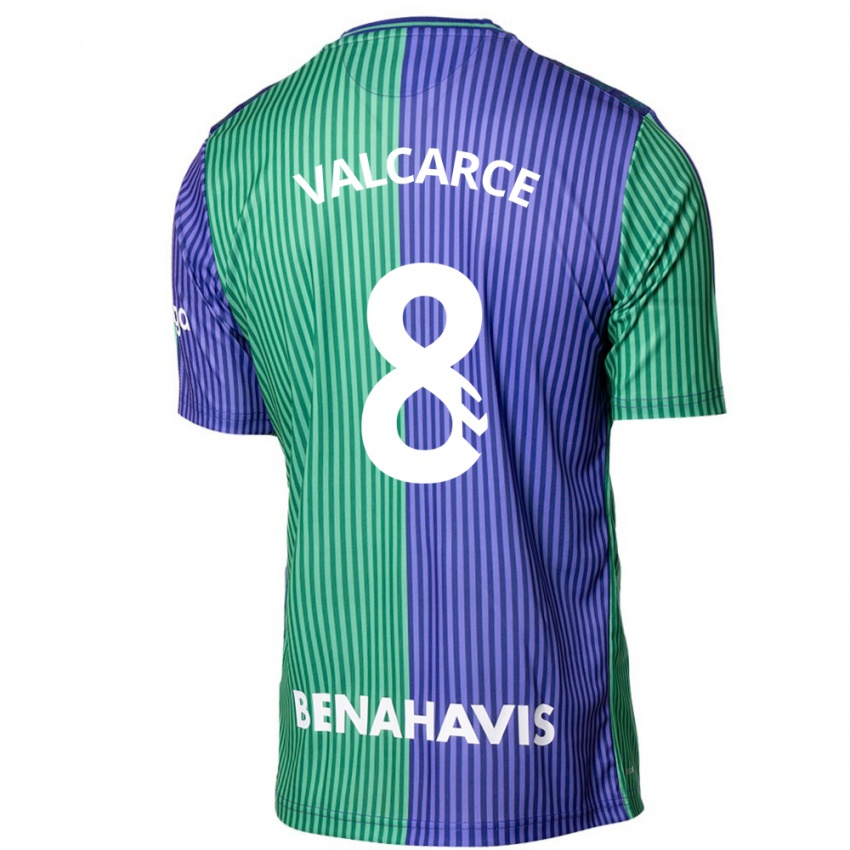 Dames Alejandro Valcarce #8 Groen Blauw Uitshirt Uittenue 2023/24 T-Shirt
