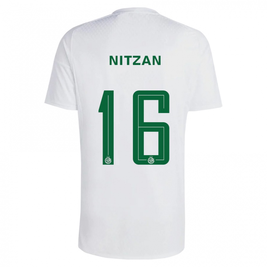 Dames Itamar Nitzan #16 Groen Blauw Uitshirt Uittenue 2023/24 T-Shirt