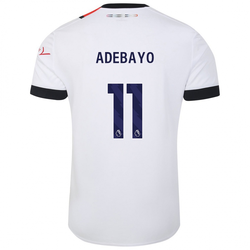 Dames Elijah Adebayo #11 Wit Uitshirt Uittenue 2023/24 T-Shirt