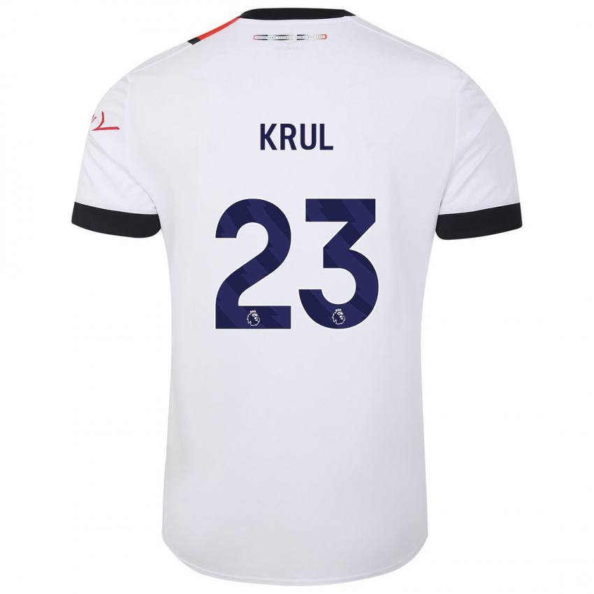 Dames Tim Krul #23 Wit Uitshirt Uittenue 2023/24 T-Shirt