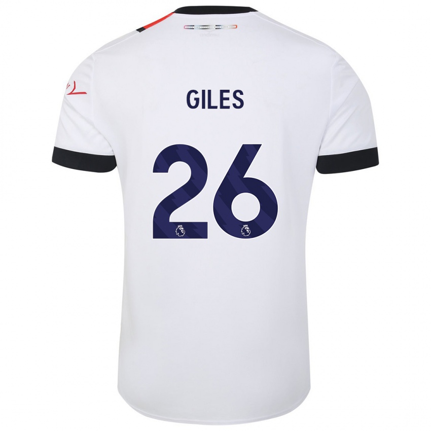 Dames Ryan Giles #26 Wit Uitshirt Uittenue 2023/24 T-Shirt