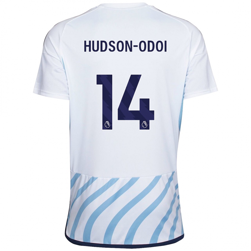 Dames Callum Hudson-Odoi #14 Wit Blauw Uitshirt Uittenue 2023/24 T-Shirt