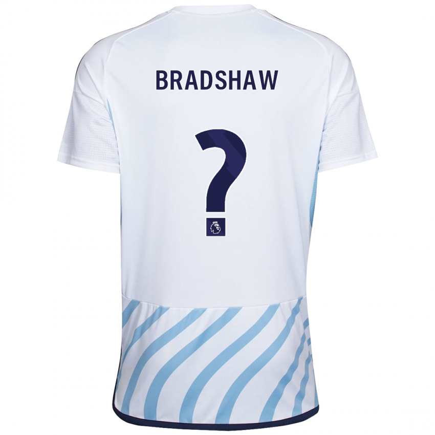 Dames Alfie Bradshaw #0 Wit Blauw Uitshirt Uittenue 2023/24 T-Shirt