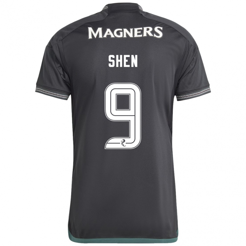 Dames Shen Mengyu #9 Zwart Uitshirt Uittenue 2023/24 T-Shirt