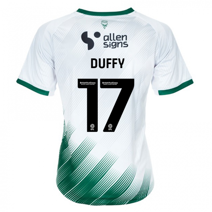 Dames Dylan Duffy #17 Wit Uitshirt Uittenue 2023/24 T-Shirt