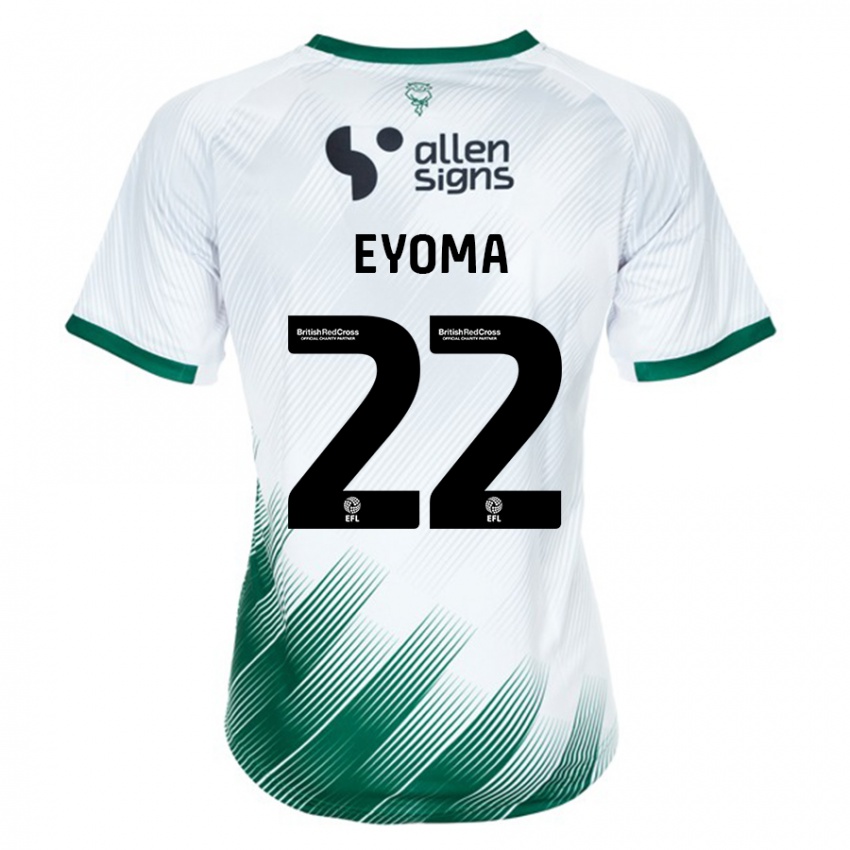 Dames Timothy Eyoma #22 Wit Uitshirt Uittenue 2023/24 T-Shirt