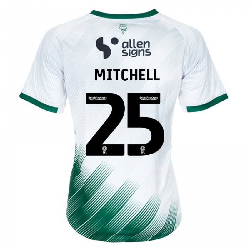 Dames Alex Mitchell #25 Wit Uitshirt Uittenue 2023/24 T-Shirt