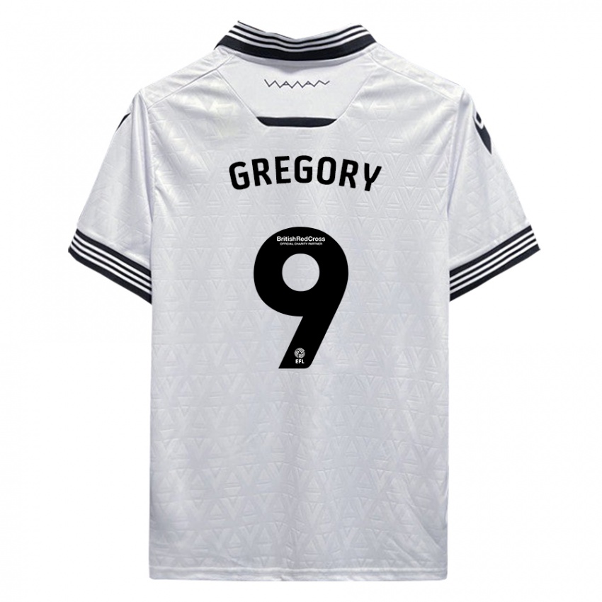 Dames Lee Gregory #9 Wit Uitshirt Uittenue 2023/24 T-Shirt
