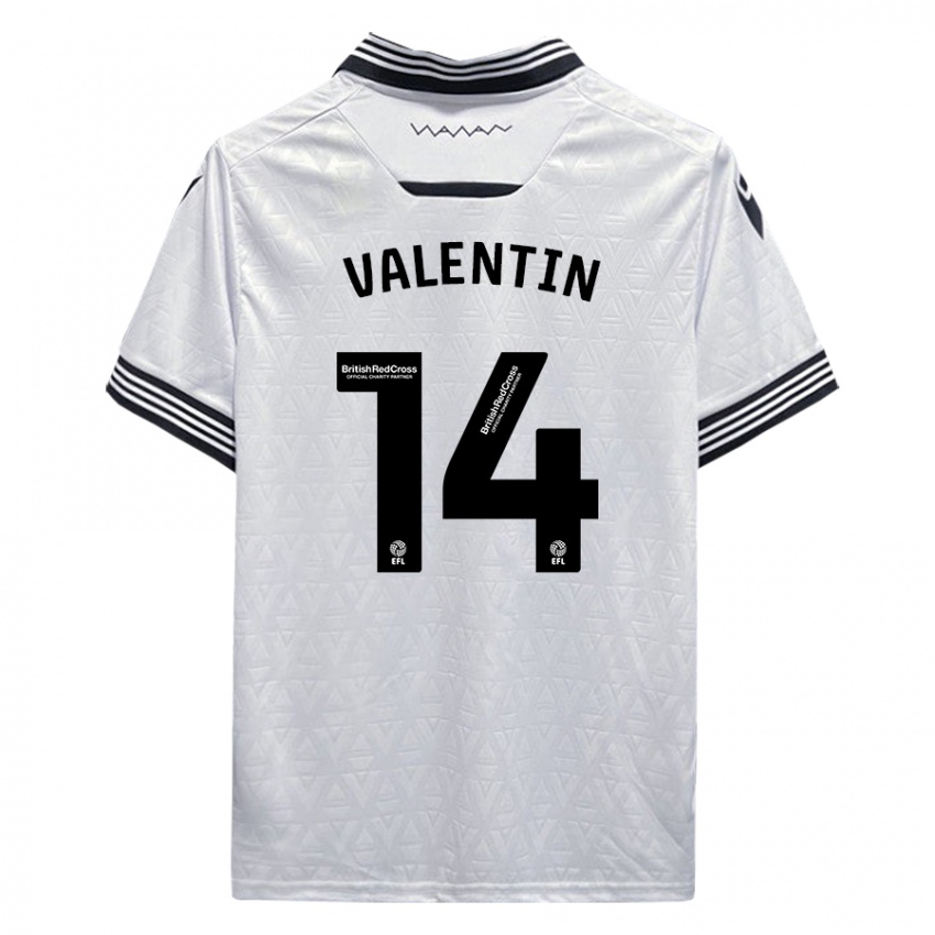 Dames Pol Valentín #14 Wit Uitshirt Uittenue 2023/24 T-Shirt