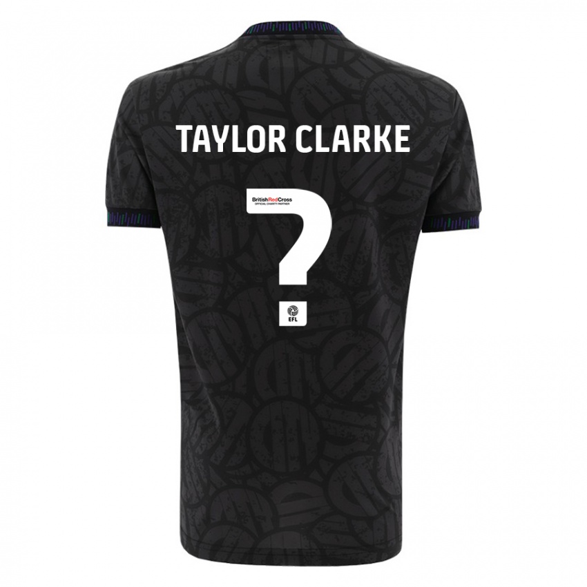 Dames Omar Taylor-Clarke #0 Zwart Uitshirt Uittenue 2023/24 T-Shirt