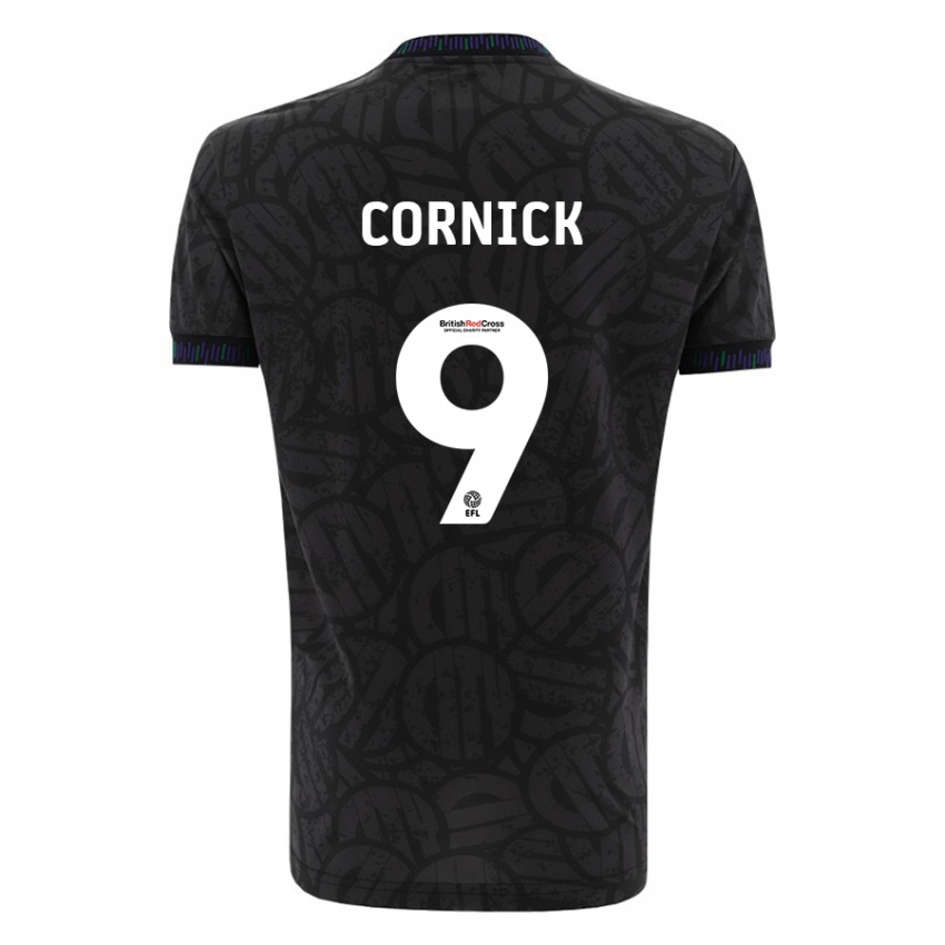 Dames Harry Cornick #9 Zwart Uitshirt Uittenue 2023/24 T-Shirt