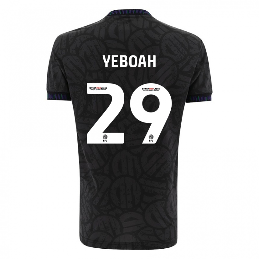 Dames Ephraim Yeboah #29 Zwart Uitshirt Uittenue 2023/24 T-Shirt