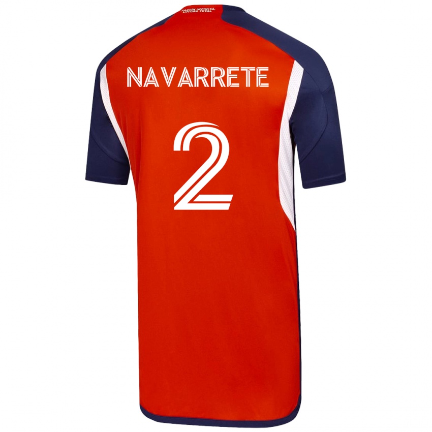 Dames Daniel Navarrete #2 Wit Uitshirt Uittenue 2023/24 T-Shirt