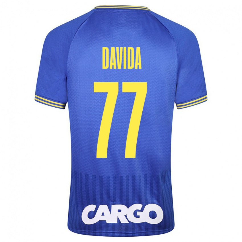 Dames Osher Davida #77 Blauw Uitshirt Uittenue 2023/24 T-Shirt