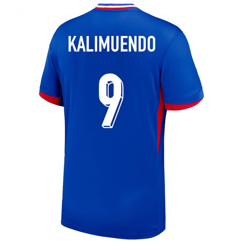 Kinderen Frankrijk Arnaud Kalimuendo #9 Blauw Thuisshirt Thuistenue 24-26 T-Shirt