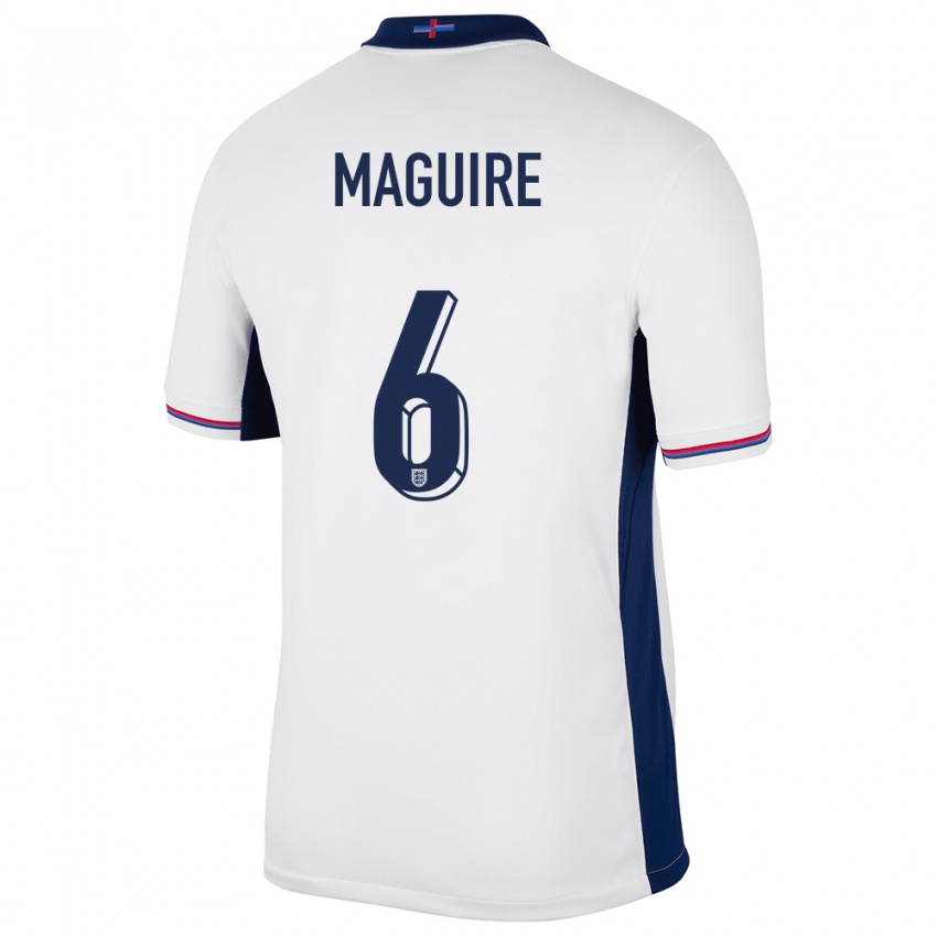Kinderen Engeland Harry Maguire #6 Wit Thuisshirt Thuistenue 24-26 T-Shirt