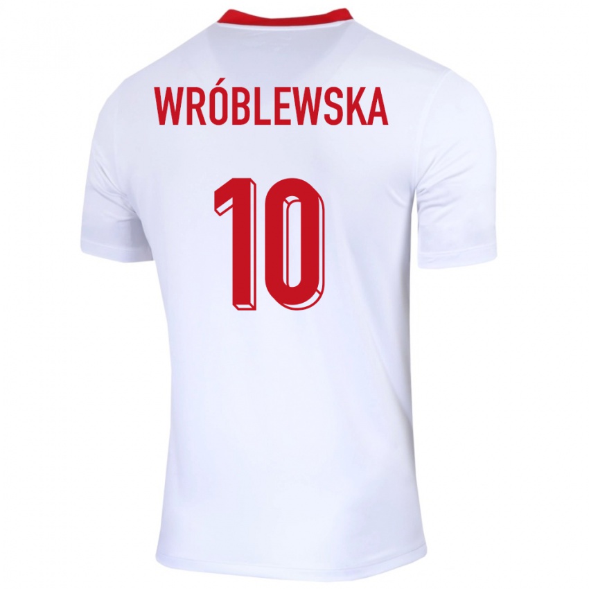Kinderen Polen Joanna Wroblewska #10 Wit Thuisshirt Thuistenue 24-26 T-Shirt
