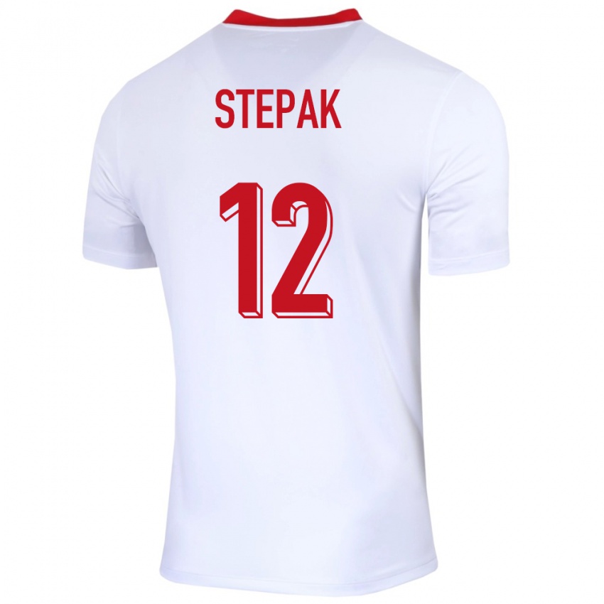 Kinderen Polen Jakub Stepak #12 Wit Thuisshirt Thuistenue 24-26 T-Shirt