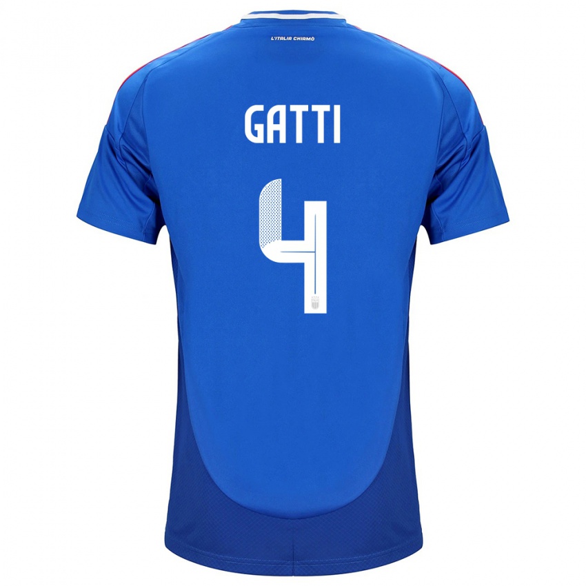 Kinderen Italië Federico Gatti #4 Blauw Thuisshirt Thuistenue 24-26 T-Shirt