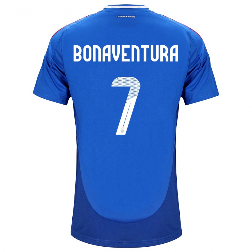 Kinderen Italië Giacomo Bonaventura #7 Blauw Thuisshirt Thuistenue 24-26 T-Shirt