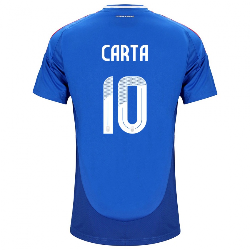 Kinderen Italië Antonella Carta #10 Blauw Thuisshirt Thuistenue 24-26 T-Shirt
