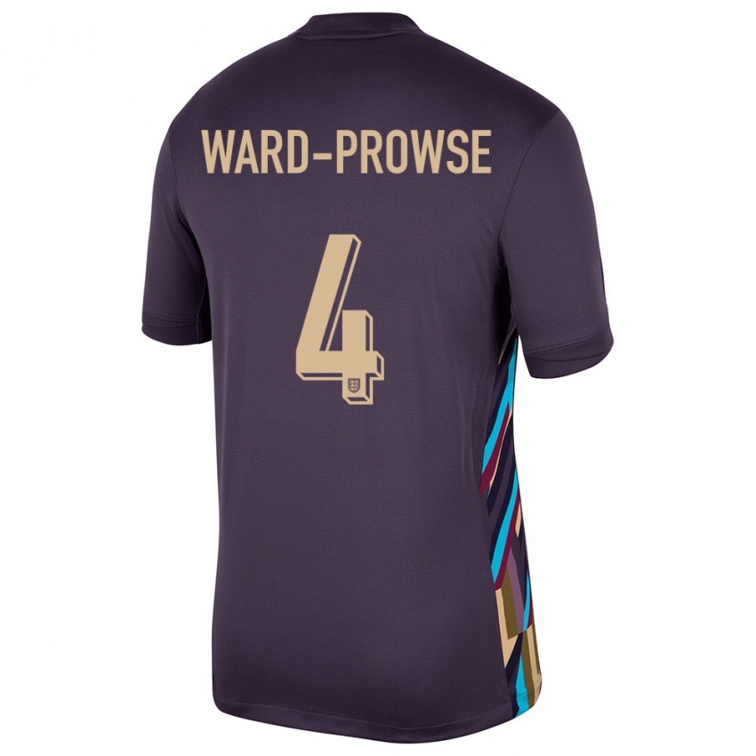 Kinderen Engeland James Ward-Prowse #4 Donkere Rozijn Uitshirt Uittenue 24-26 T-Shirt