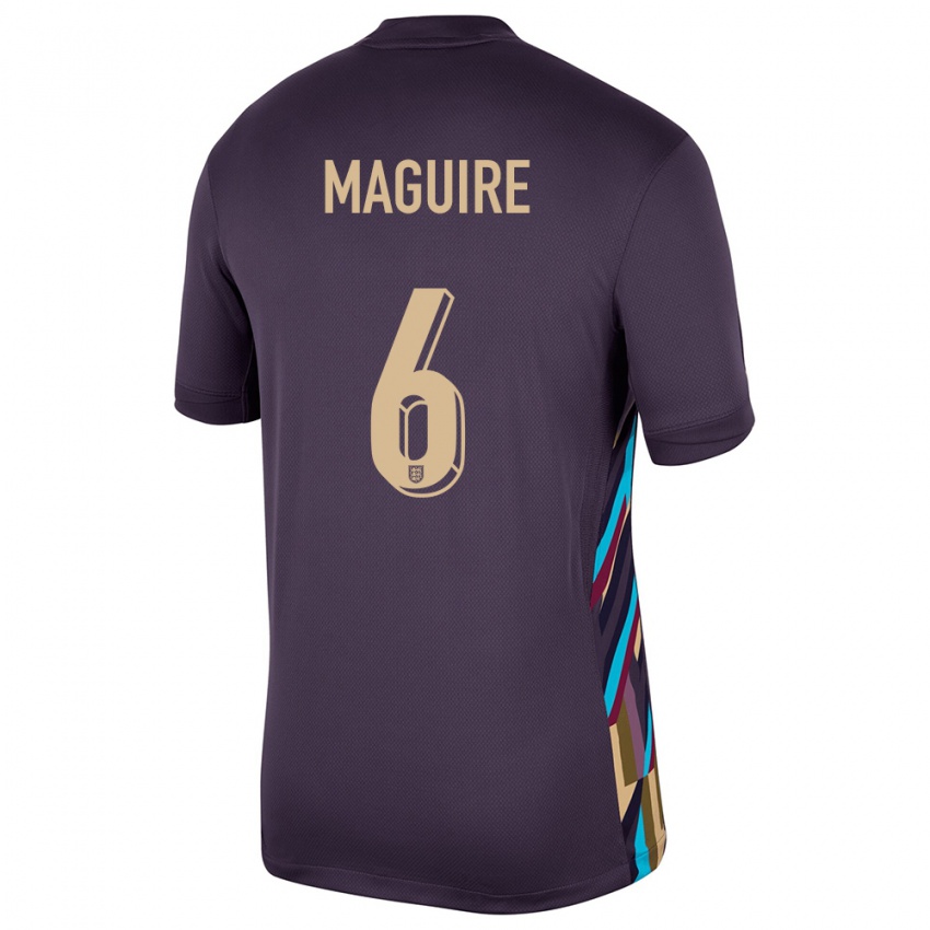 Kinderen Engeland Harry Maguire #6 Donkere Rozijn Uitshirt Uittenue 24-26 T-Shirt