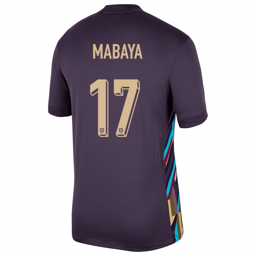 Kinderen Engeland Isaac Mabaya #17 Donkere Rozijn Uitshirt Uittenue 24-26 T-Shirt
