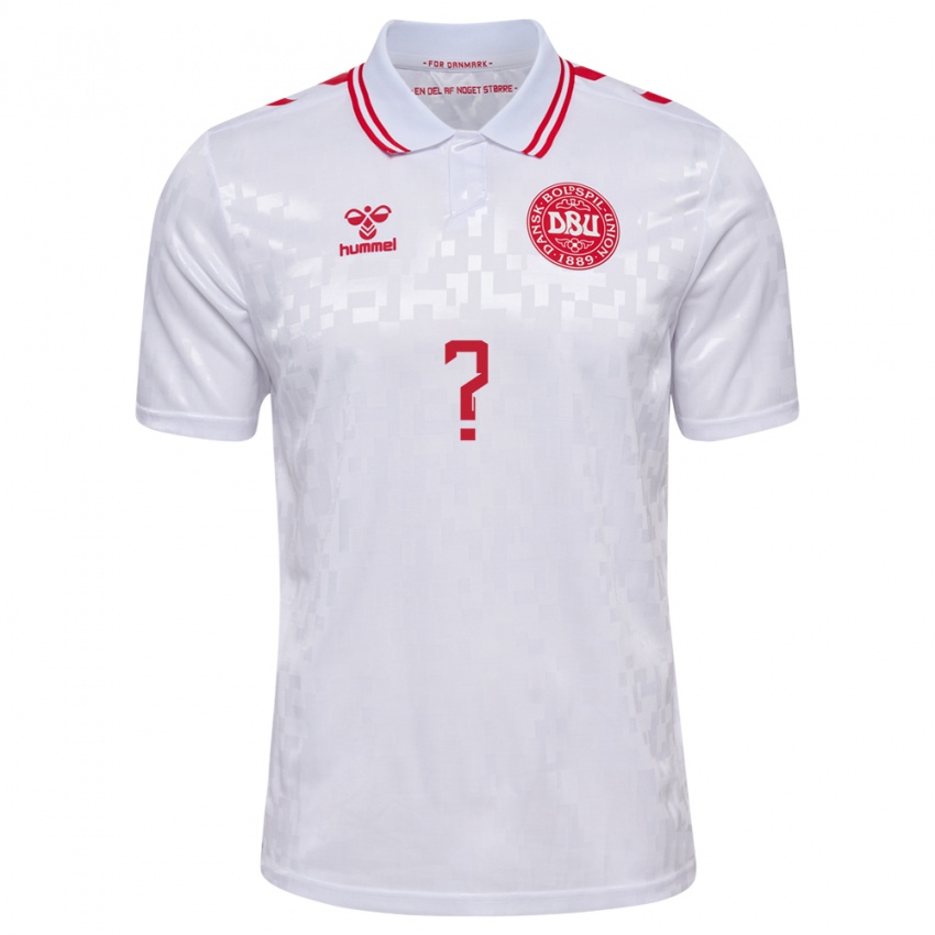 Kinderen Denemarken Tobias Slotsager #0 Wit Uitshirt Uittenue 24-26 T-Shirt