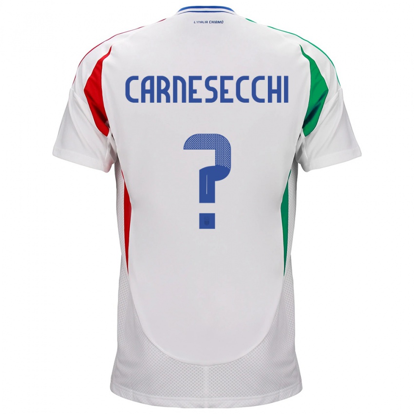 Kinderen Italië Marco Carnesecchi #0 Wit Uitshirt Uittenue 24-26 T-Shirt
