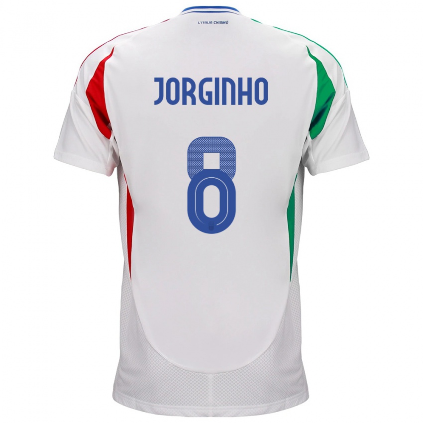 Kinderen Italië Jorginho #8 Wit Uitshirt Uittenue 24-26 T-Shirt
